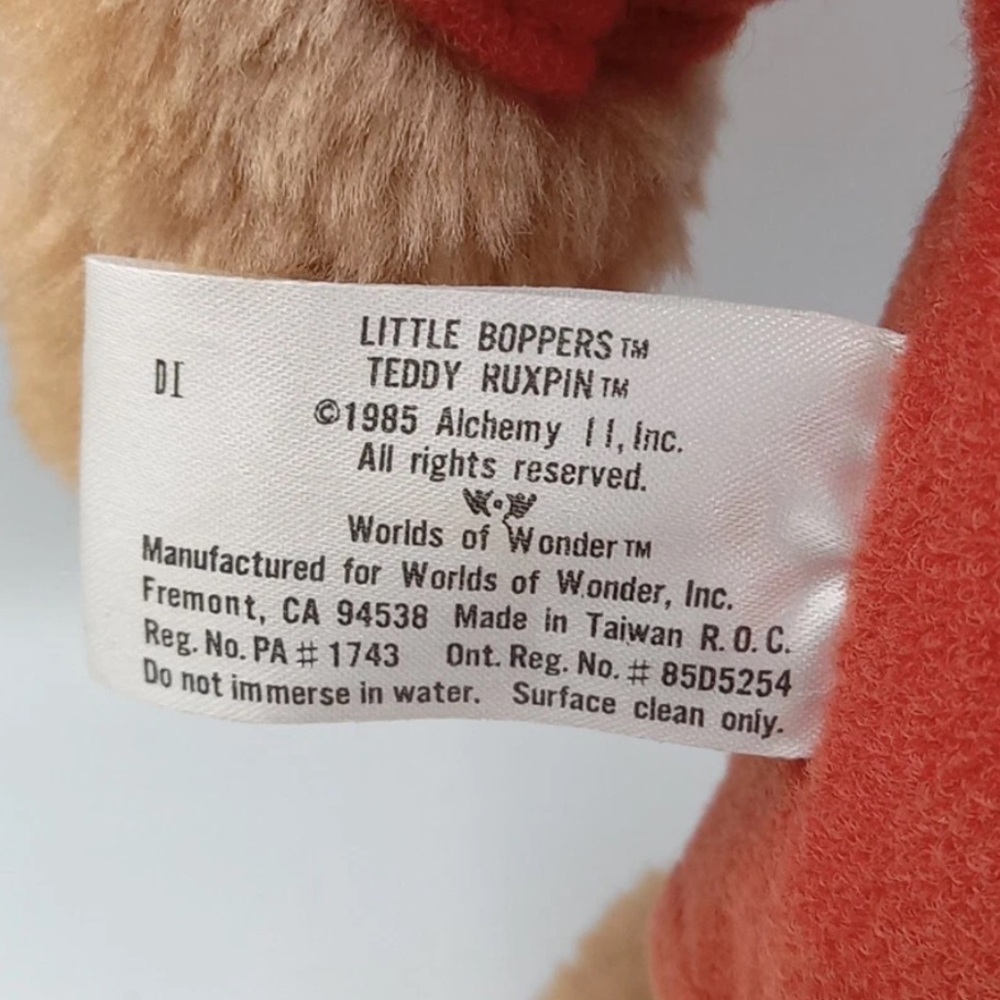 Vintage 13” Teddy Ruxpin (1985) Wonder‎ of Wonders Little Boppers - Picture 6 of 7